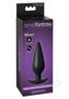 Anal Fantasy Elite Collection Small Weighted Silicone Plug Waterproof 4.1in 4.4oz -black